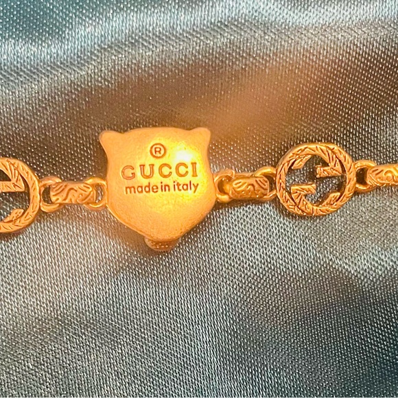 COPY Stunning Authentic Gucci GG Angry Cat bracelet - Picture 5 of 8